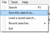 Save your current search so you can run it again in the future