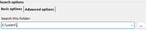 The folder picker